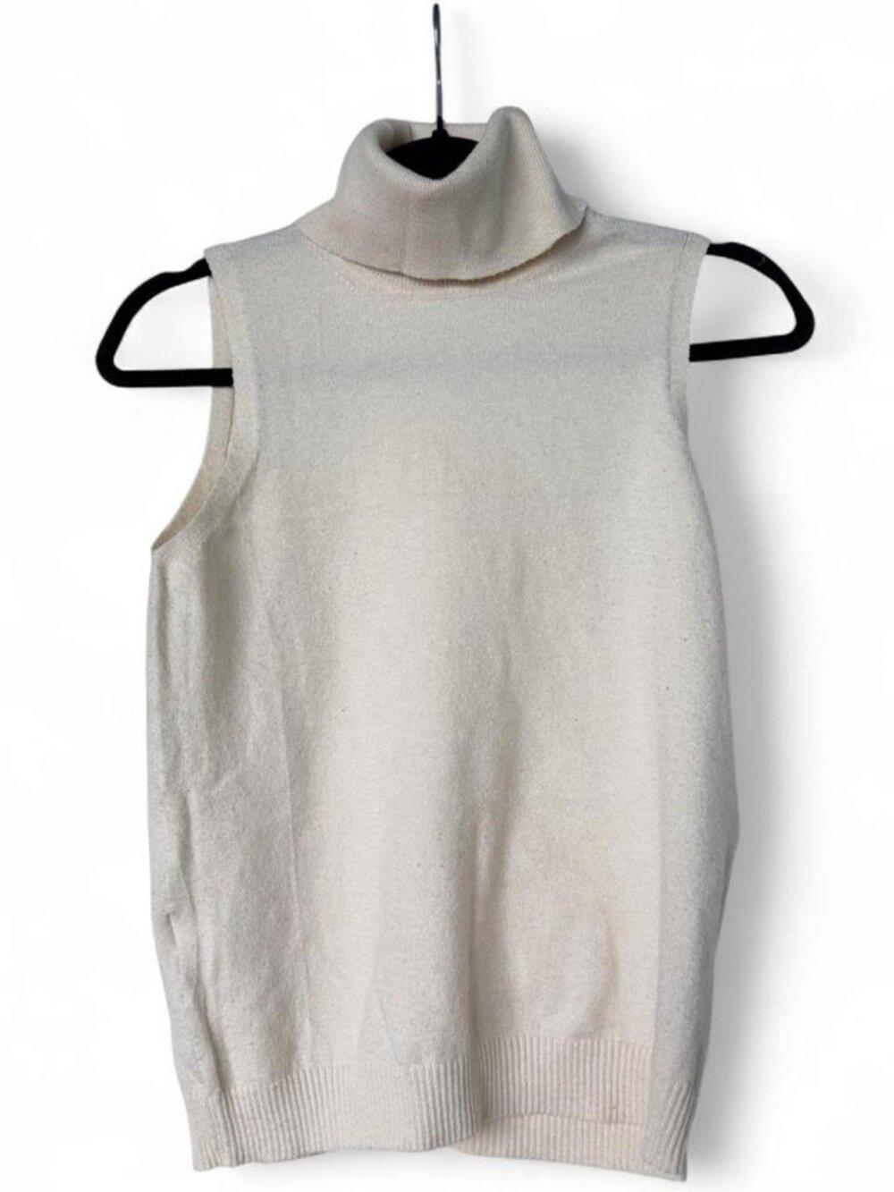 Mango Cream Sleeveless Turtleneck